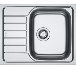 FRANKE Spüle SPARK SKX 611-62 (50) Edelstahl gebürstet mit Excenterbedienung / Edelstahlspüle / Auflagespüle