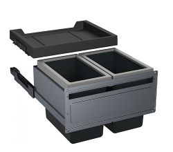 FRANKE Sorter FX 60 mit 2-fach Trennung für 60 cm Schrankbreite / Abfallvolumen 52 (2x26) Liter / Abfalleimer