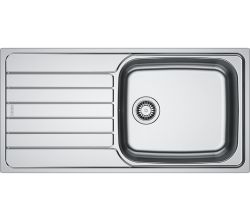 FRANKE Spüle SPARK SKL 611-100 Edelstahl LEINEN mit Drehexcenterventil / Edelstahlspüle / Auflagespüle / Spüle