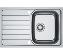 FRANKE Spüle SPARK SKX 611-78 (50) Edelstahl gebürstet mit Excenterbedienung / Edelstahlspüle / Auflagespüle