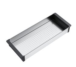 FRANKE 112.0747.151 Abtropfbecken aus Edelstahl mit Kunststoffrand für MythosX Spülen / Resteschale / Restebeckenschale