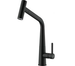 FRANKE Armatur ICON BLACK MATT mit ergonomischer Auszugsbrause / Mythos