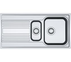 FRANKE 127.0371.769 Spüle RAPID RPX 251-100 mit Drehexcenter und Abtropfbecken aus Edelstahl / Edelstahlspüle / Auflagespüle
