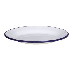 Teller flach HUSUM aus Emaille, 24 cm / Karl Krüger