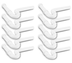 10er SET Röhrengeruchverschluss 1 1/2 Zoll mit waagerechtem 40 mm Abgang
