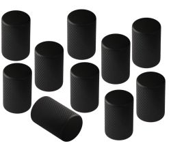 10er SET DesignLight Möbelgriff TYP 5334 Aluminium schwarz mit Befestigungsschraube / Möbelknauf