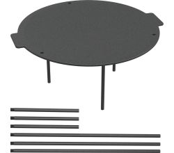 Browin 330505 Grillpfanne, aus Gusseisen, Durchmesser 44 cm, inkl. zwei Sätze von Füßen (20 und 44 cm)