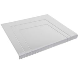 GSD Acryl-Schneidbrett rechteckig mit Anschlag / Acryl Schneidbrett / Schneidebrett