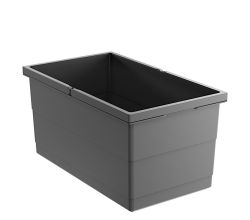 HAILO 1225859 Inneneimer 17 Liter dunkelgrau für Abfallsorter Separato und StapelBox 28/17 / Ersatzeimer