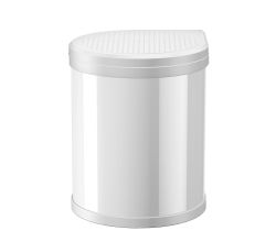 HAILO 3555-001 Compact-Box M Einbau-Mülleimer WEISS mit Deckel-Lift-System / ab 40 cm Schrankbreite