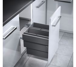 HAILO 3608471 CARGO SYNCHRO mit 36 Liter Volumen für 45 cm Schrankbreite / Abfalltrennsystem