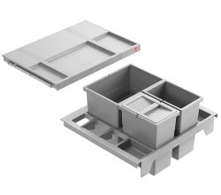 Hailo 3620611 Abfallsorter SEPARATO K 60, 34 (1x18 + 2x8) Liter / Hailo XS Inset 60.3/34 für 60 cm SB