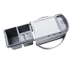HAILO 3646131 Abfallsorter RONDO-2 Plus 35 (1x18 + 2x8,5) Liter / ab 90 cm Eck - Schrankbreite / Hailo Rondo 90.3/35