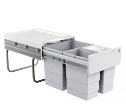 HAILO 3642-13 Abfallsorter 35 (18 + 2x8,5) Liter RAUMSPAR TANDEM ab 40 cm Schrankbreite