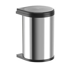 HAILO Abfallsorter MONO 20 mit 20 Liter Abfallvolumen ab 40 cm Schrankbreite, Edelstahl / schwarz / HAILO 3520001