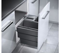 HAILO 3608631 CARGO SYNCHRO 3-fach Trennung 54 Liter für 60 cm Schrankbreite / Abfalltrennsystem