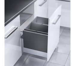 HAILO 3631681 Abfallsorter TRIPLE XL mit 2-fach-Trennung - 56 Liter Volumen / 2x 28 Liter / 60 cm Schrankbreite