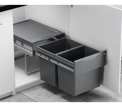 HAILO RAUMSPAR TANDEM 18/18 mit 36 Liter Abfallvolumen / ab 40 cm Schrankbreite