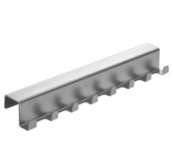 Aluments Quader-Rack Hakenleiste in NEUSILBER / Regalsystem / Modulregal