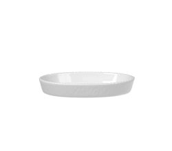 Feuerfeste Backform TOSCANA weiß oval 32 cm von Holst Porzellan / Backform / Ofenform / Auflaufform / Lasagneform / Gratinierform
