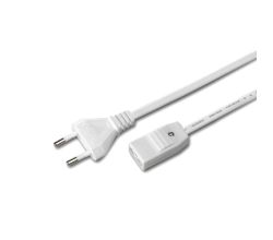 HV-Anschlussleitung 2 Meter mit Eurostecker und 2-poligem schraubbaren Kupplungsteil / HV-Stecksystem / Thebo-Licht / Anschluss / Stecksystem
