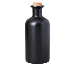 Maxwell & Williams IA0043 Vorratsflasche Schwarz EPICURIOUS mit Verschlusskorken, Porzellan, in Geschenkbox