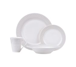 Maxwell & Williams II0109 ZENITH Dinner-Set 16-teilig, Grau, Porzellan, in Geschenkbox