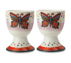 Maxwell & Williams Smile Style Eierbecher 2er-Set Flutter, Geschenkbox, Porzellan, DX0471