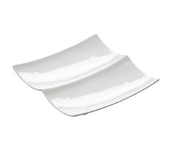 Maxwell & Williams Platte zweigeteilt 26,5 cm EAST MEETS WEST Geschenkbox, Porzellan, JX24003