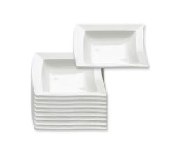 10er SET Suppenteller SWAY eckig 17,0 cm / Teller Suppe / Maxwell & Williams