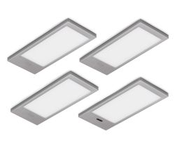 K-PAD LED Unterbauleuchte im Kunststoffgehäuse edelstahlfarbig lackiert / Nischenleuchten / Lumica
