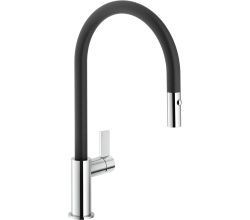 Reginox Armatur R31551 JAPURA BLACK CHROME / Küchenarmatur / Einhebelmischer / Mischbatterie schwarz-chrom