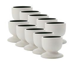 10er SET Maxwell & Williams TINT Eierbecher, Schwarz, Porzellan, AY0260