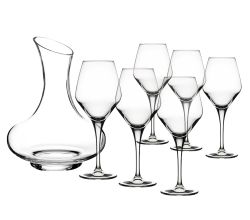 CreaTable Dekanter-Set ELECTRA 7-tlg / Wein-Set / Karaffen-Set