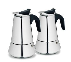 kela Espressokanne BARI aus Edelstahl in zwei Größen // Espressokocher