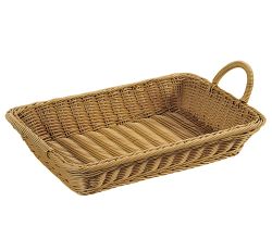 KESPER Brot- und Obstkorb 41 x 29 x 8 cm aus Kunststoffgeflecht / Besteckkorb / Servierkorb
