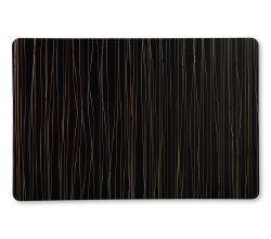 KESPER Platzset SCHWARZ MIT GOLDSTREIFEN aus Polypropylen / Untersetzer / Trend