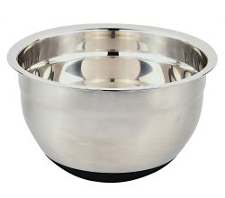 KESPER Rührschüssel 24 cm aus Edelstahl mit Silikonboden / Edelstahlschüssel