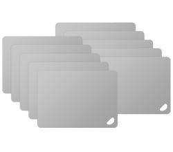 10er SET KESPER flexible Schneidunterlage 38 x 29 cm in Grau / Flex-Schneidbrett
