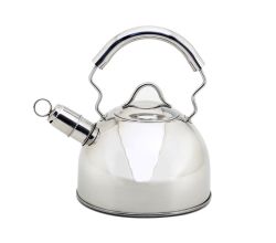 Flötenkessel LÜBECK 1,6 Liter aus Edelstahl mit Kapselboden, induktionsfähig / Karl Krüger / Pfeifkessel / Wasserkessel / Kessel