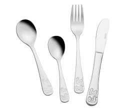 CreaTable Kinderbesteck ENTCHEN 4-tlg aus Edelstahl 18/10 / Besteck-Set