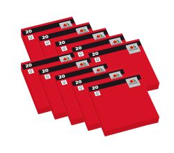 Fasana 221383 JALAPENO RED 200 Servietten, 33 x 33 cm, 3-Lagig, 1/4 Falzung, Metsä Tissue Napkin Collection