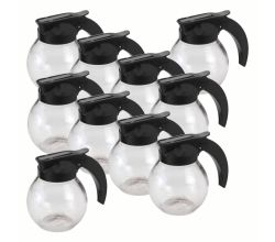 10er SET METALTEX 252917080 Milk Allzweckgiesser / Milchkännchen rund, 160 ml, mit schwarzem Deckel