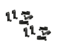 10er SET NABER 8042106 Cast Haken, Relingsystem, anthrazit
