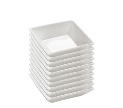 10er SET Maxwell & Williams Teller Suppe 18 cm SQUARE eckig, Porzellan, AA2557