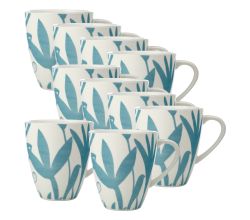 10er SET Maxwell & Williams AW0580 Becher 350 ml DUSK Blau, Porzellan