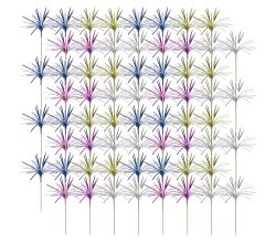 10er SET METALTEX 257816080 Deko-Picker "Feuerwerk", 24 Stück / Partypicker