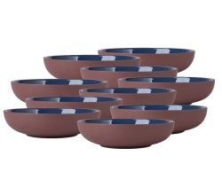 10er SET Maxwell & Williams KL0225 Schale 20 x 5 cm SIENNA Blau, Premium-Keramik