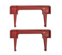 BACHMANN 918.000 Verriegelung rot Endkappen 2er Set für POWER FRAME COVER Einbausteckdosen / Zubehör / Ersatzteil
