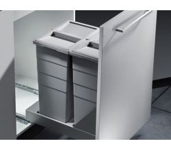 HAILO Abfallsorter 58 (2x29) Liter BOTTOM MOUNT 400 ab 40 cm Schrankbreite